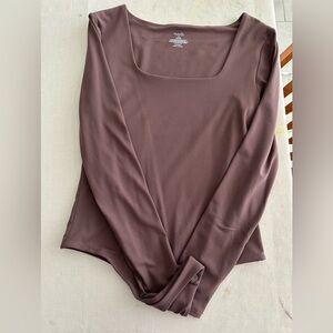 Nuuds square neck bodysuit Coffee